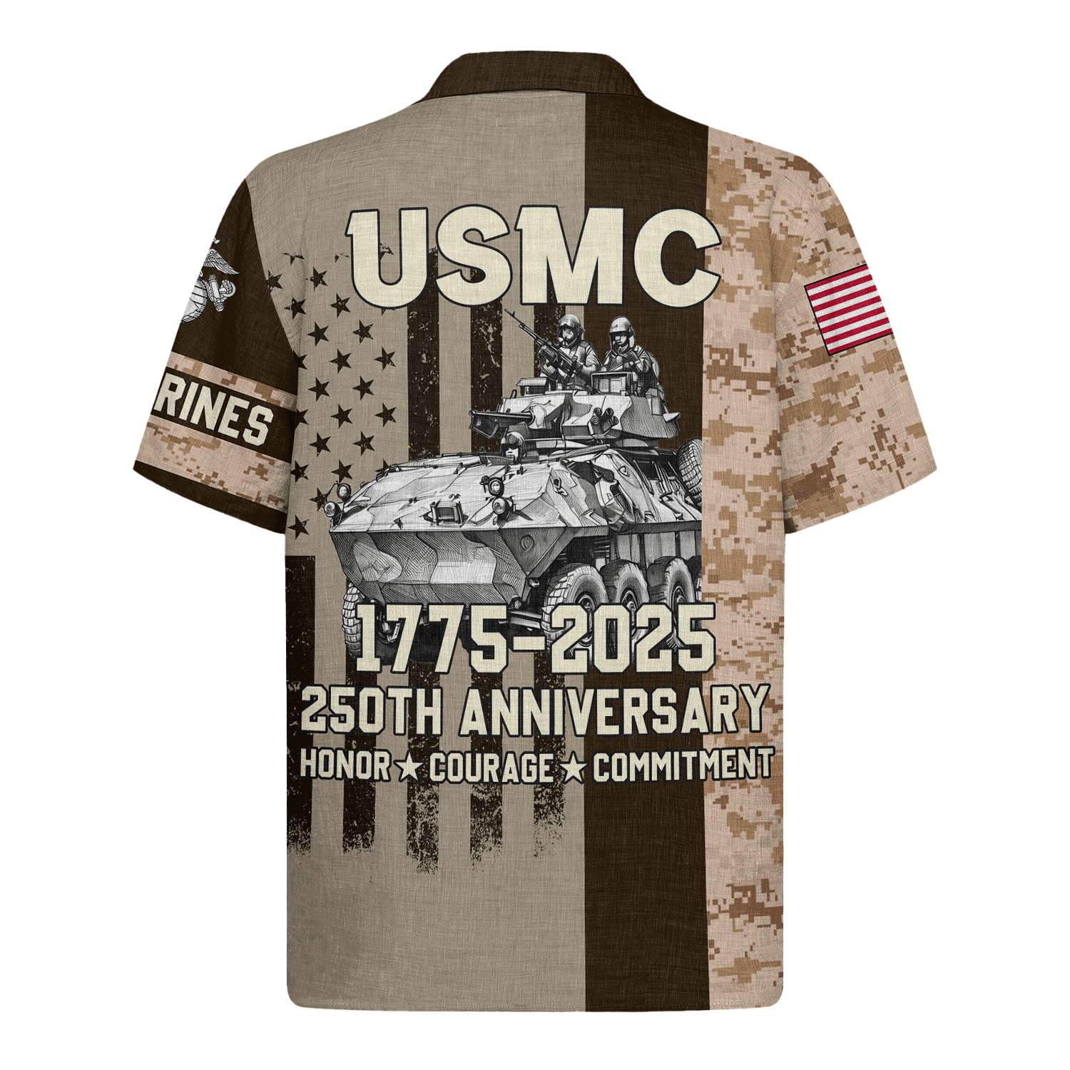 US MARINE 250th Years Of Service Hawaiian Shirt