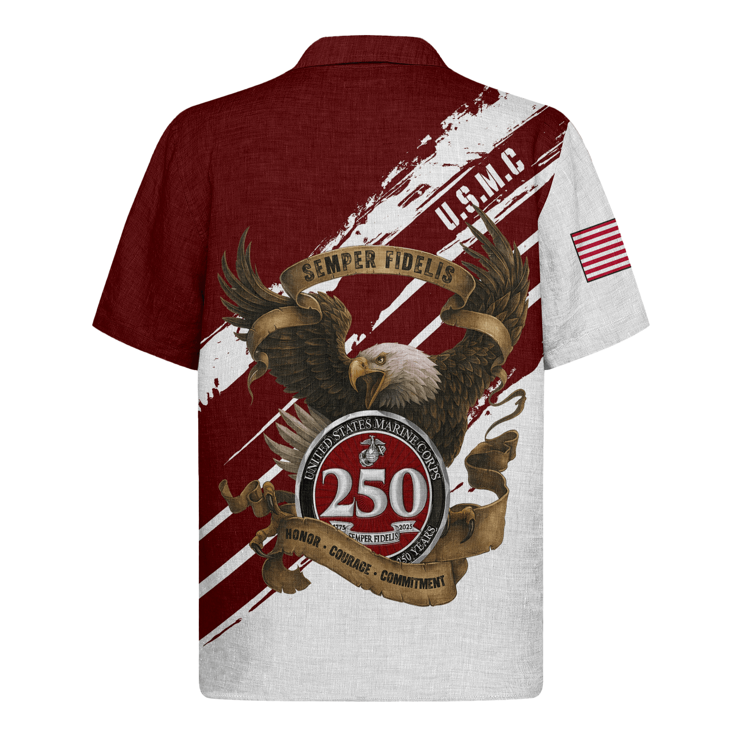 US MARINE 250th Years Of Service Hawaiian Shirt