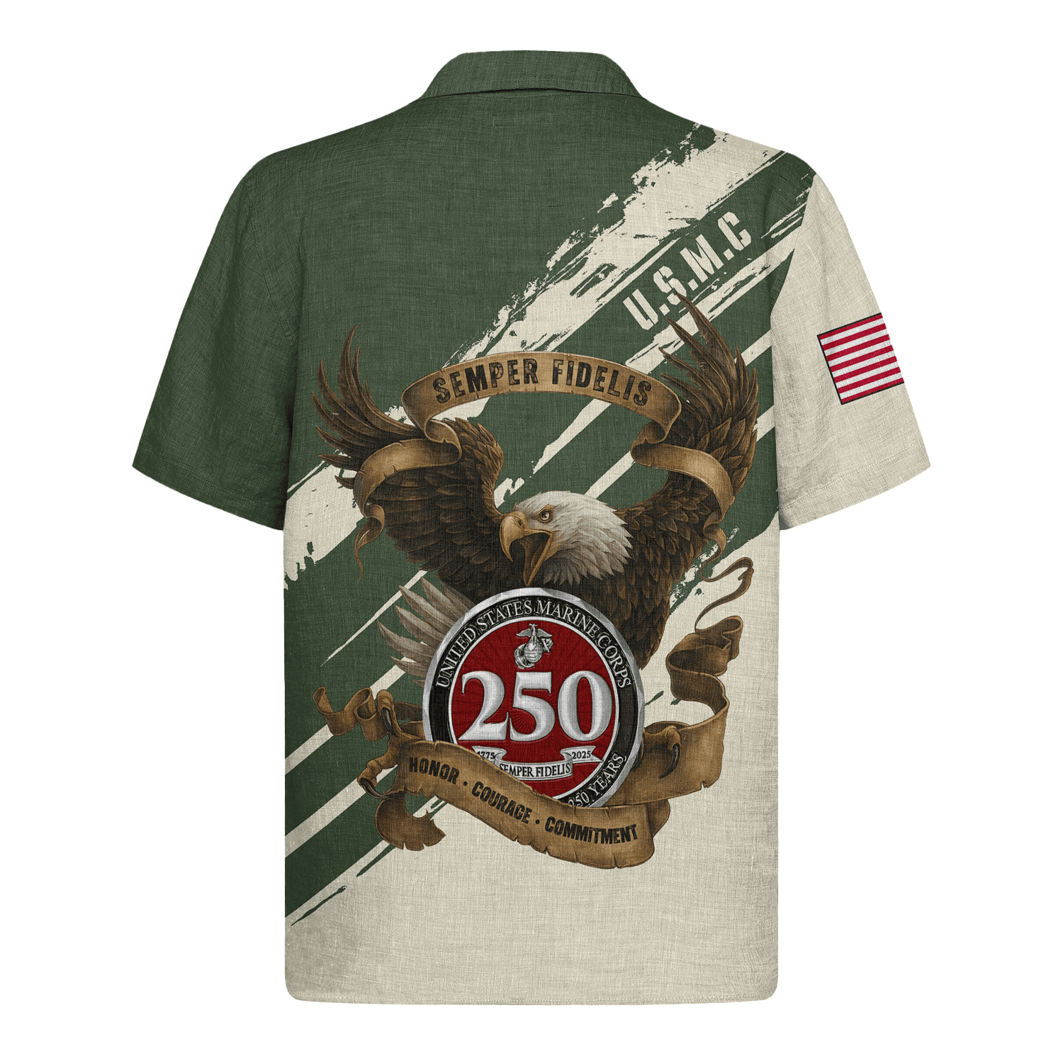 US MARINE 250th Years Of Service Hawaiian Shirt