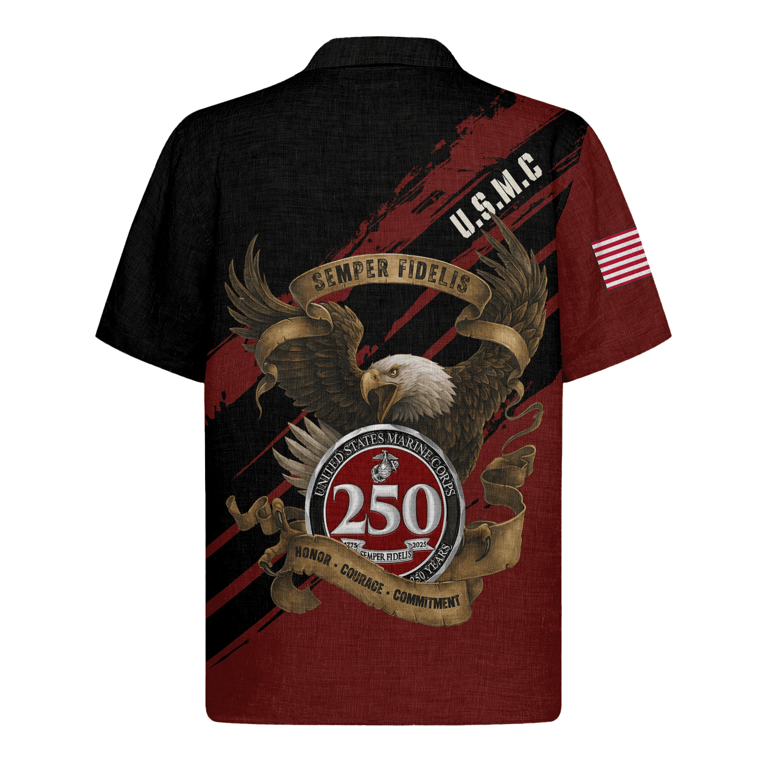 US MARINE 250th Years Of Service Hawaiian Shirt