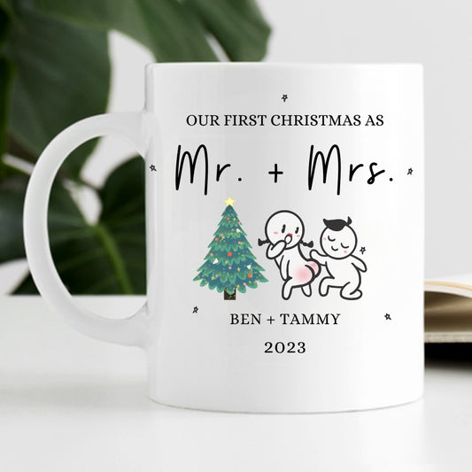 Our First Christmas As, Custom Mug, Funny Anniversary Gifts