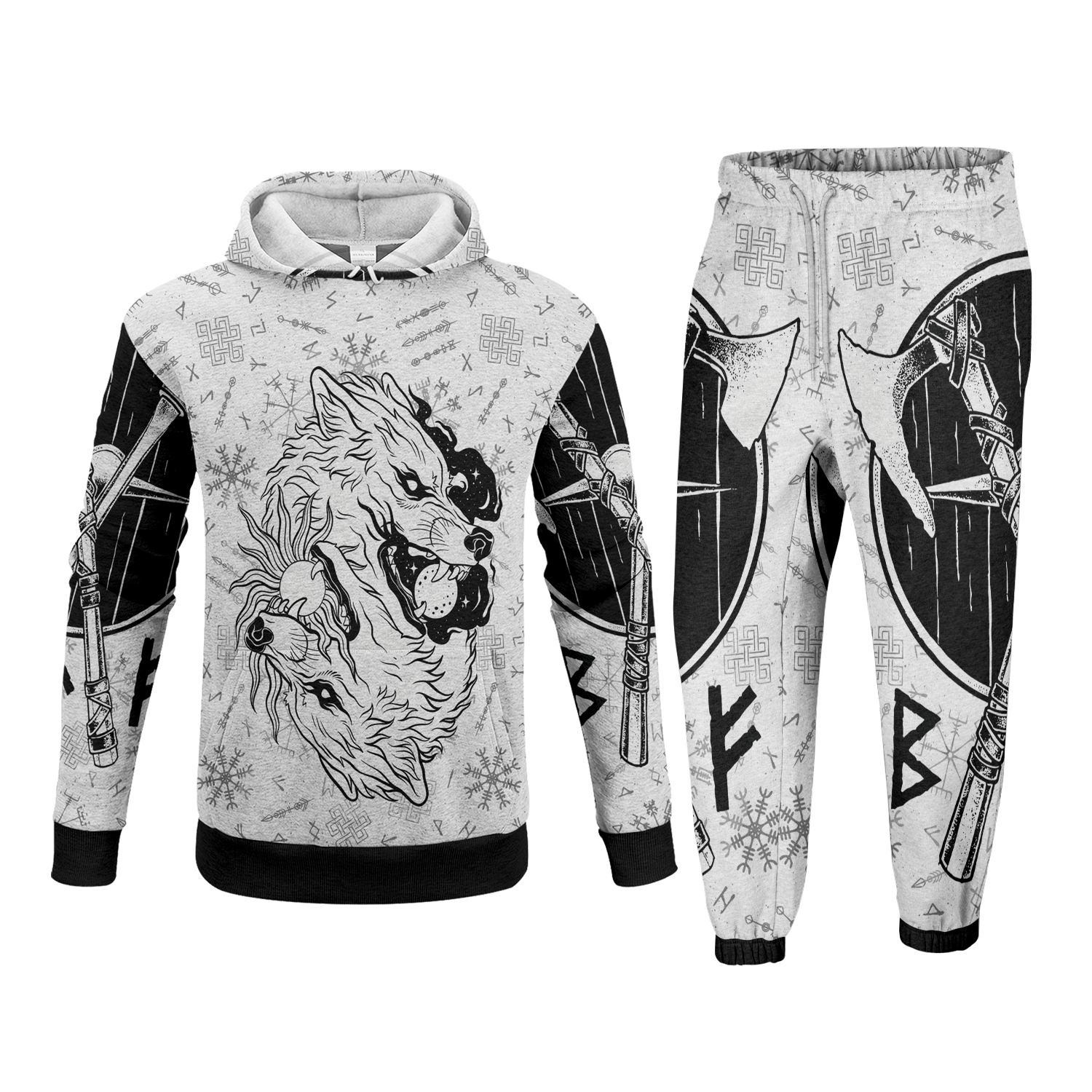 Sköll And Hati Fleece Hoodie & Joggers Set