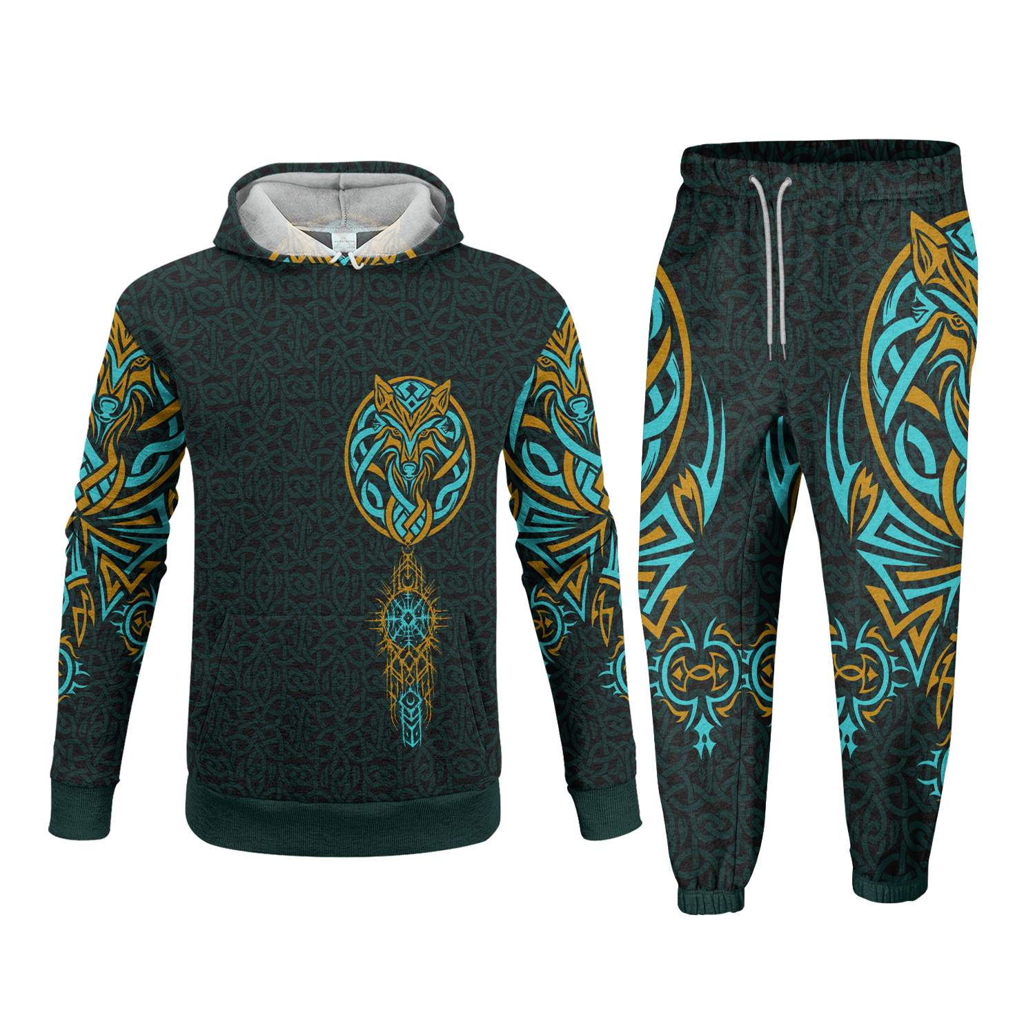 Wolf Spirit Fleece Hoodie & Joggers Set