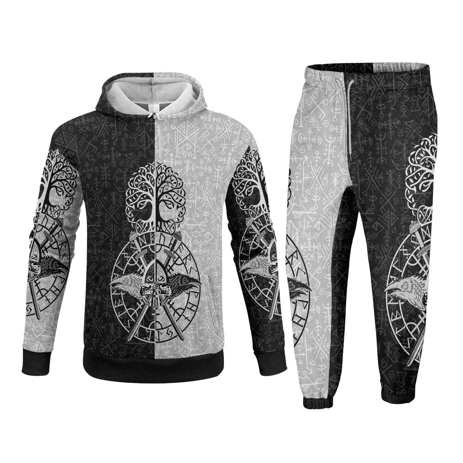 Yggdrasil's Shadow Fleece Hoodie & Joggers Set