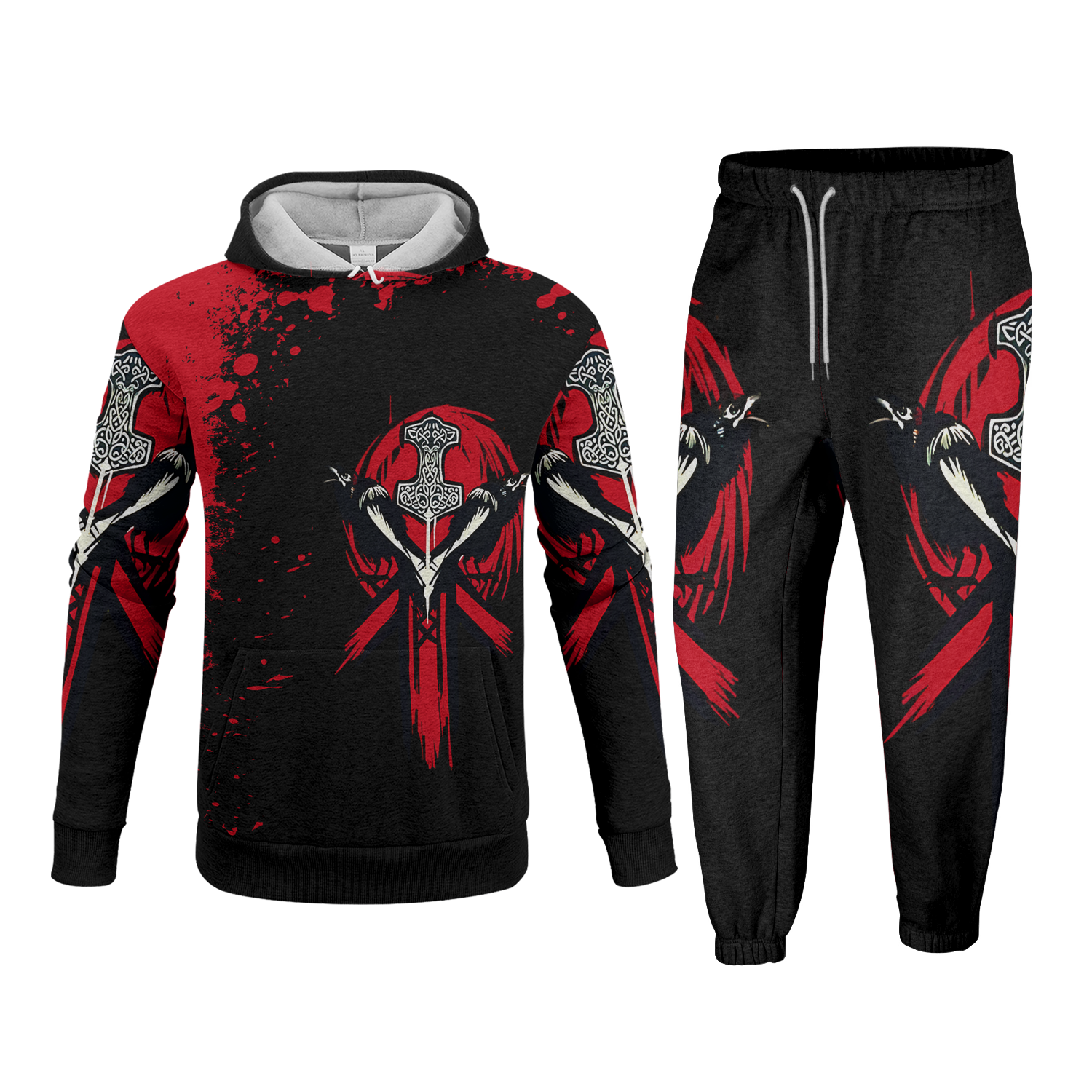 Crimson Guardians Fleece Hoodie & Joggers Set