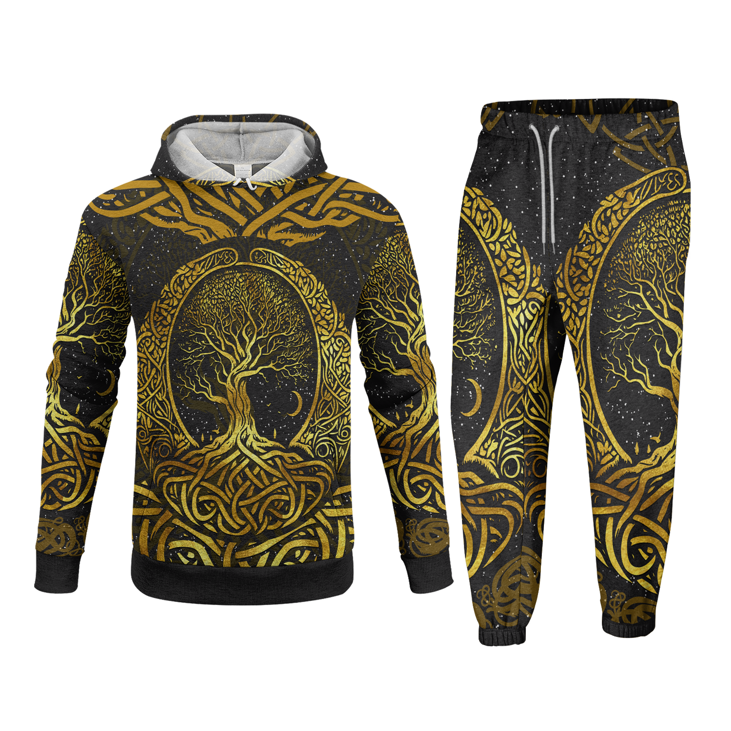 Viking Tree Of Life Fleece Hoodie & Joggers Set