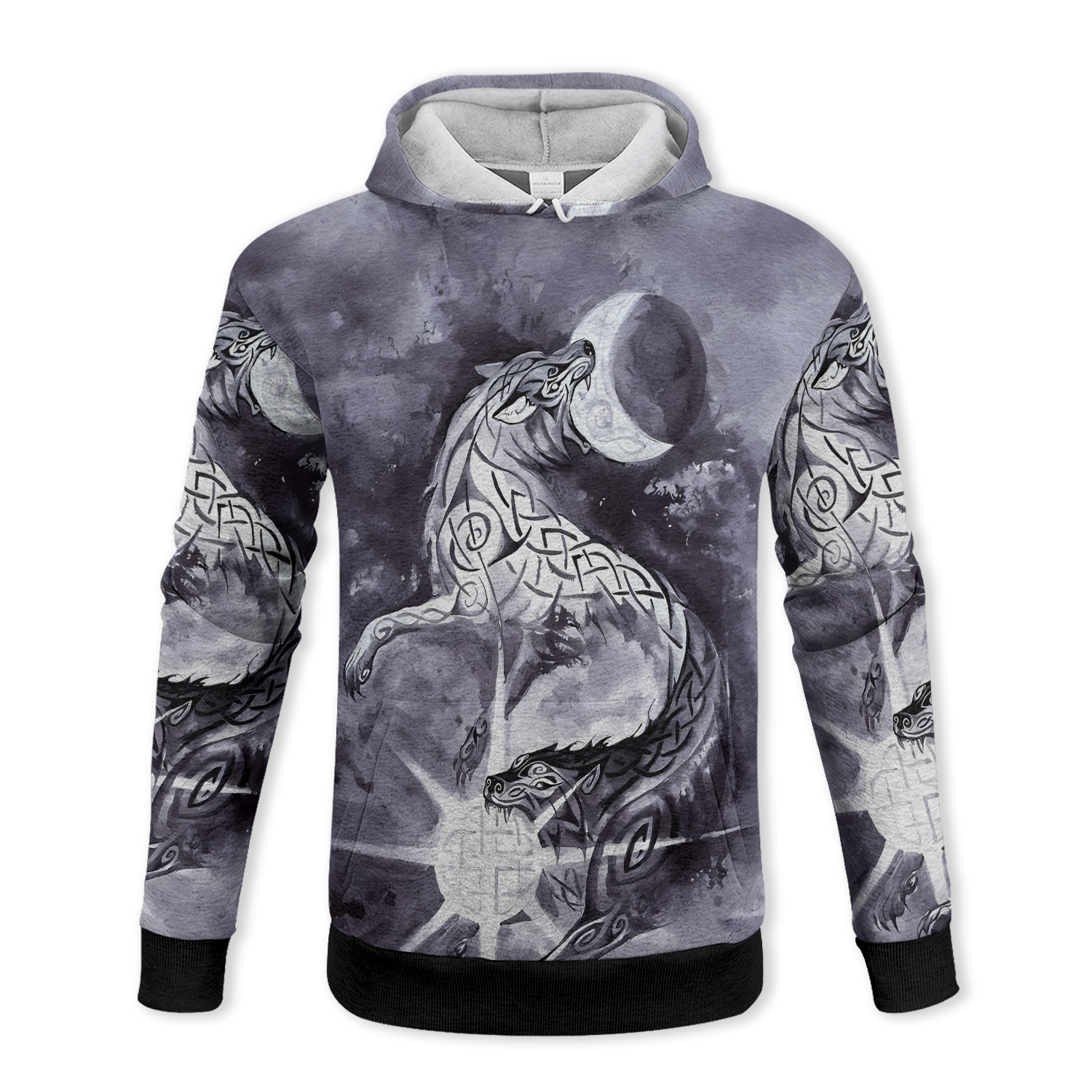 Eclipse Of The Norse Wolf Fleece Hoodie & Joggers Set