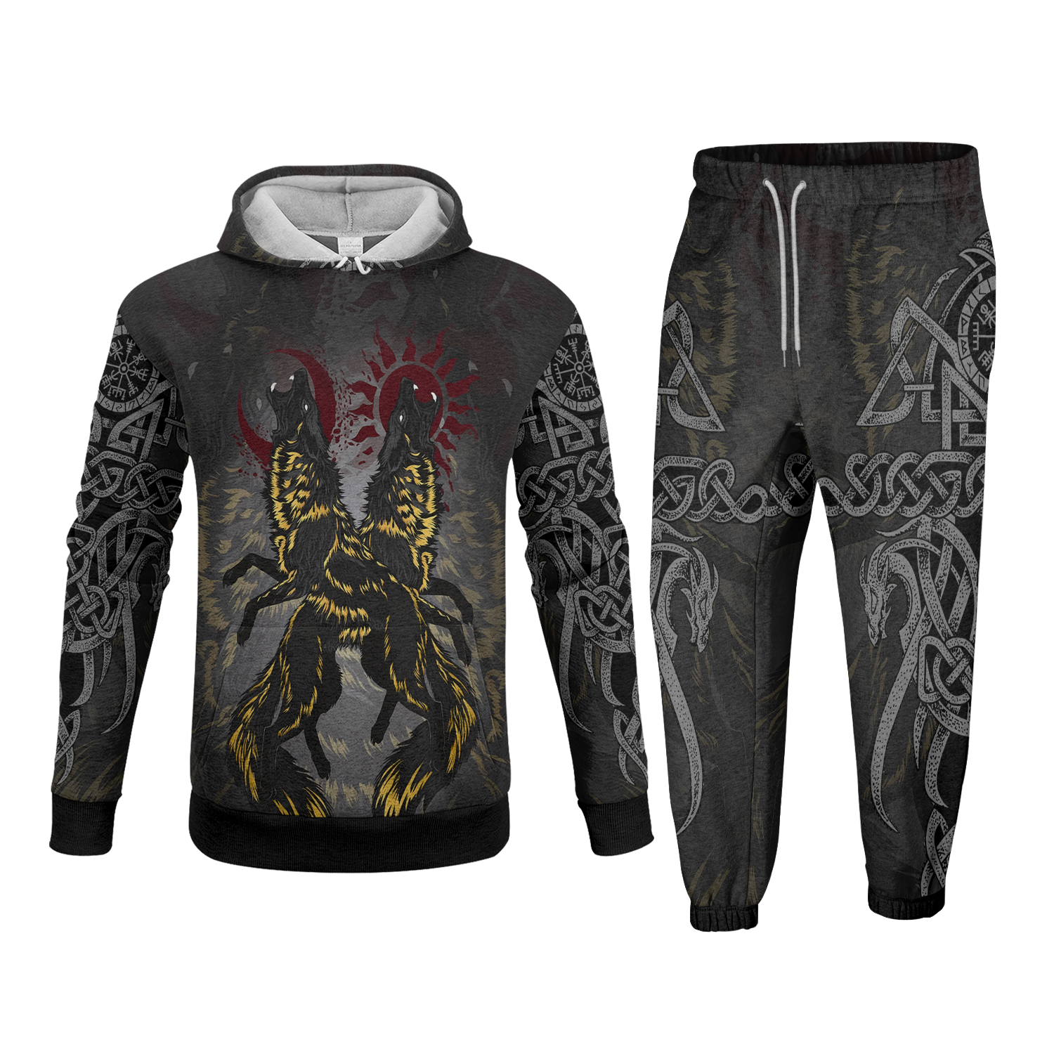 Twilight Wolves Fleece Hoodie & Joggers Set