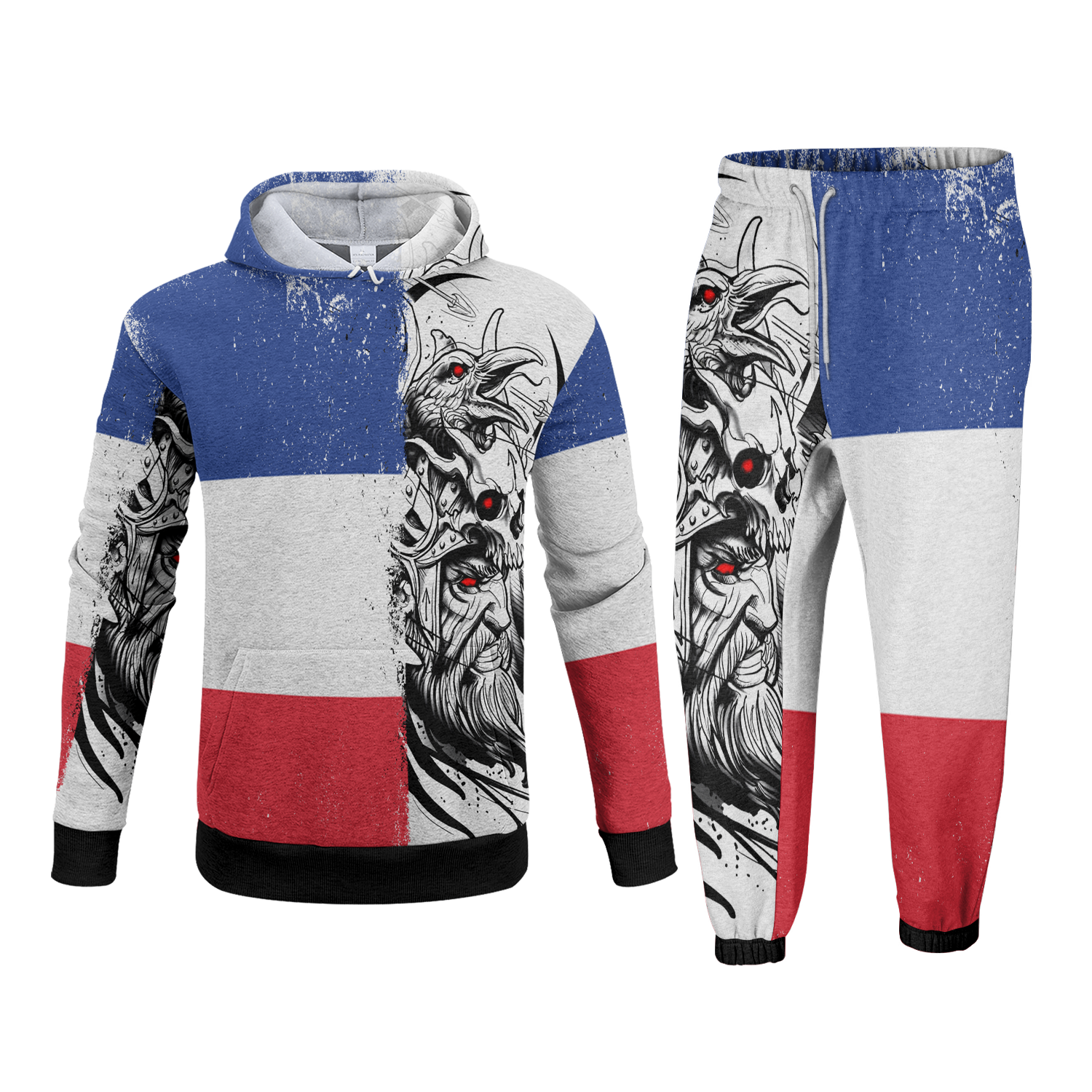 Nordic Tricolore Fleece Hoodie & Joggers Set