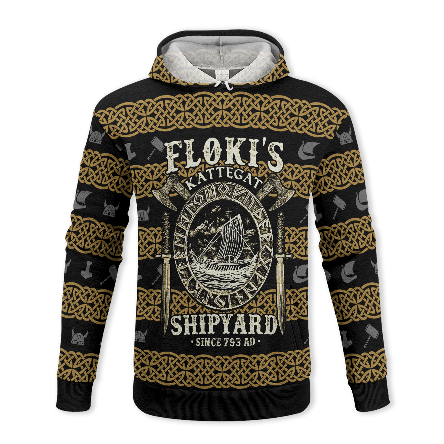 Floki's Kattegat Shipyard Since 793 AD Fleece Hoodie & Joggers Set