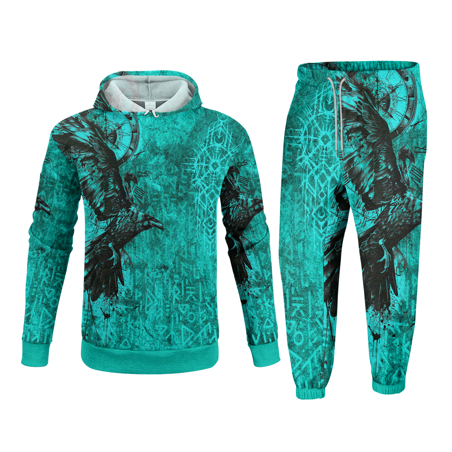 Raven of Odin Fleece Hoodie & Joggers Set