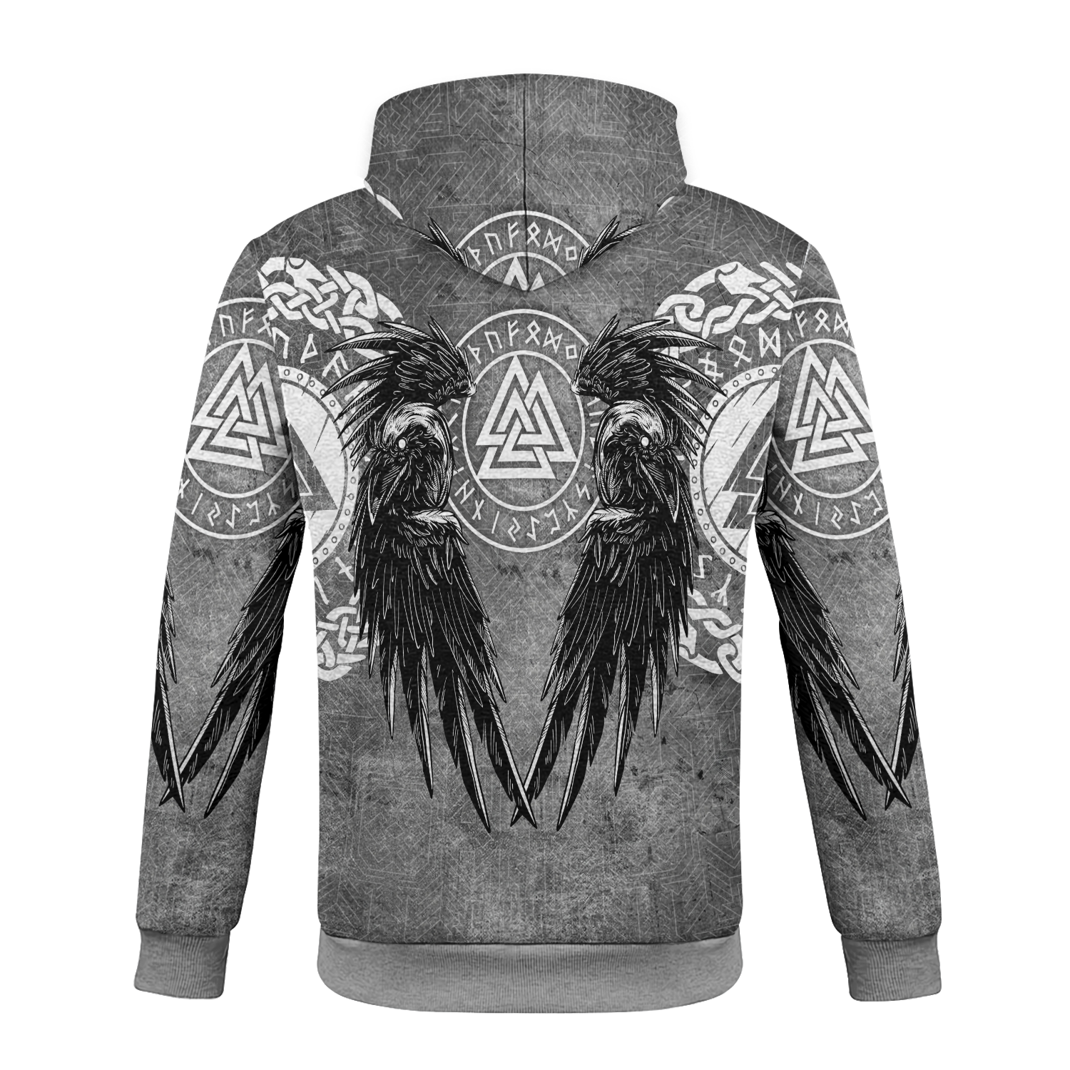 A Powerful Valknut Symbol Fleece Hoodie & Joggers Set