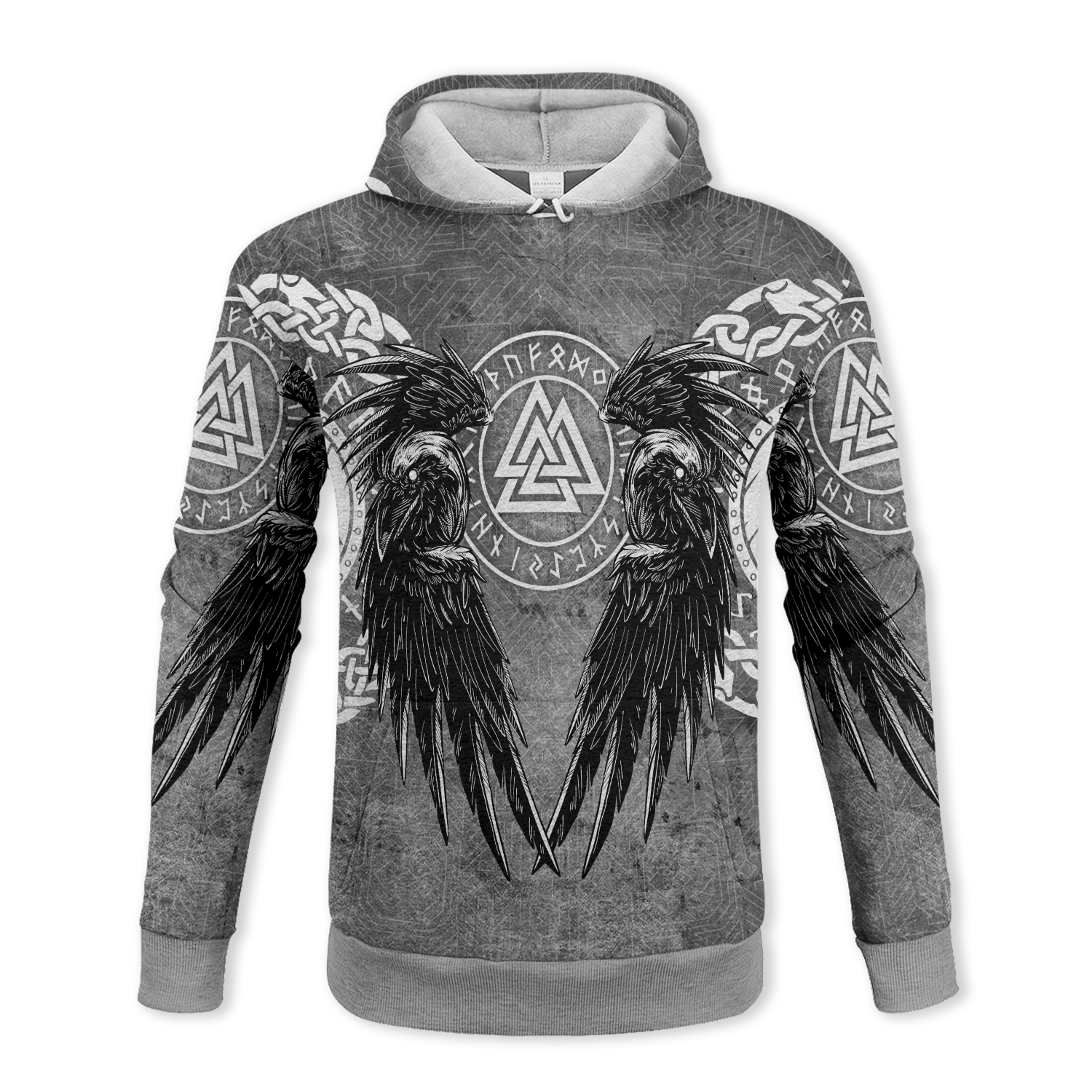 A Powerful Valknut Symbol Fleece Hoodie & Joggers Set