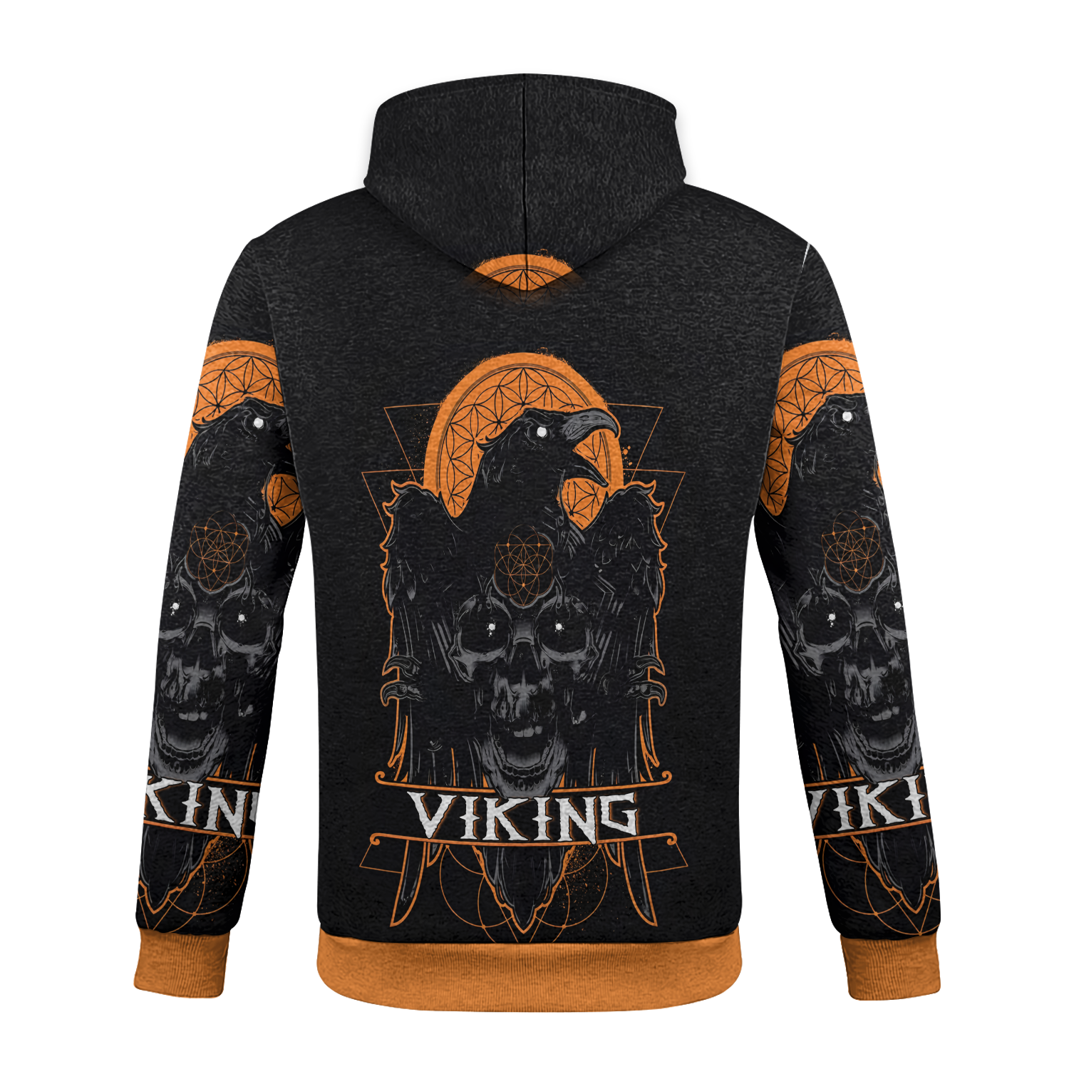 Viking Skull & Ravens Fleece Hoodie & Joggers Set