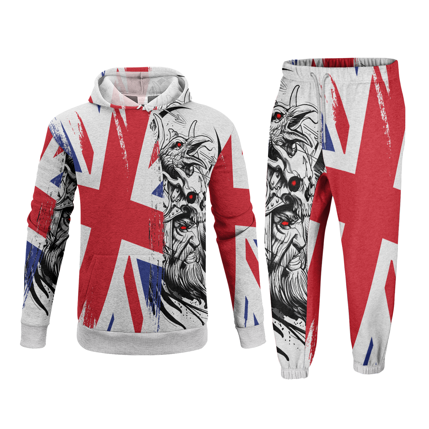 Odin's UK Patriotic Fleece Hoodie & Joggers Set