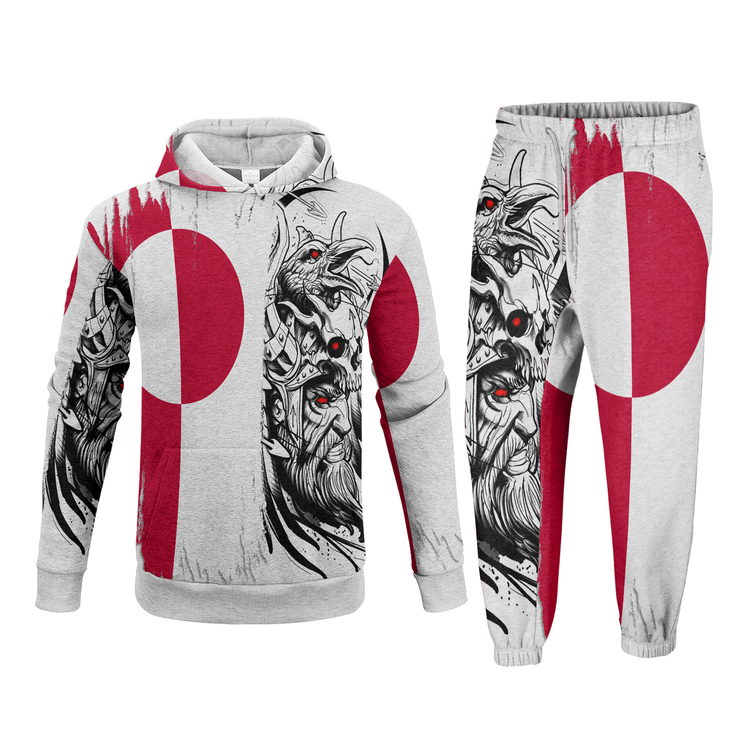 Odin's Greenland Patriotic Fleece Hoodie & Joggers Set