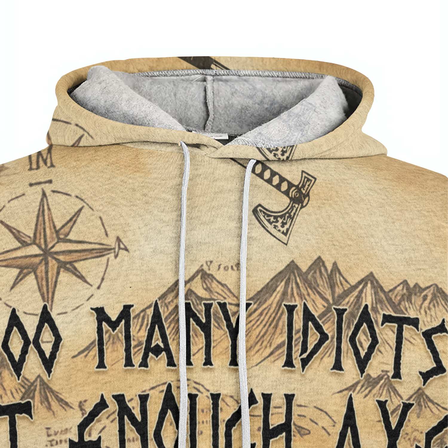 Too Many Idiots Not Enough Axes Fleece Hoodie & Joggers Set