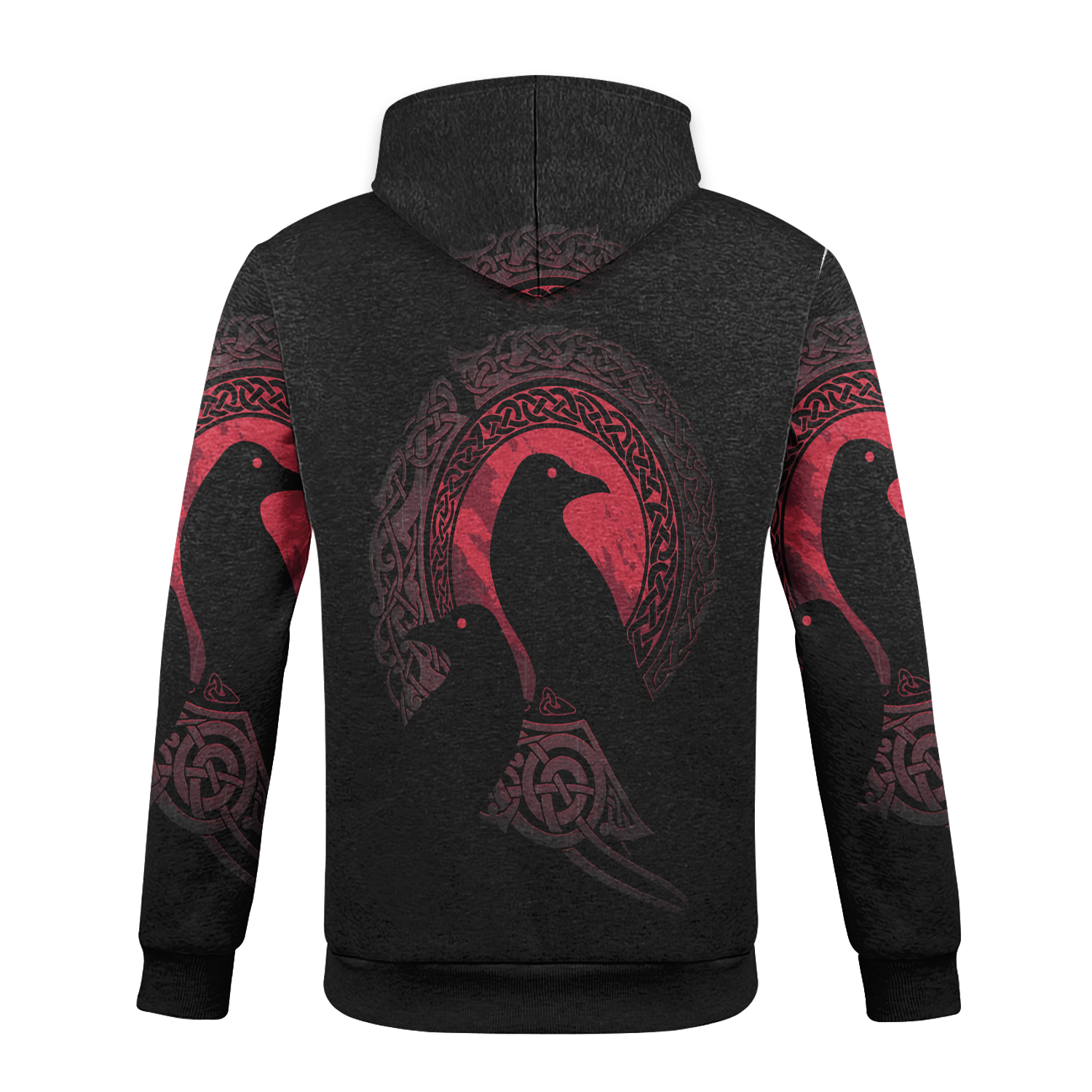 Huginn & Muninn Red Fleece Hoodie & Joggers Set