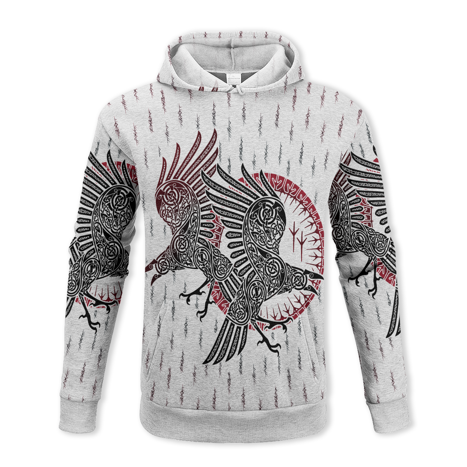 Huginn & Muninn's Red Omen Fleece Hoodie & Joggers Set