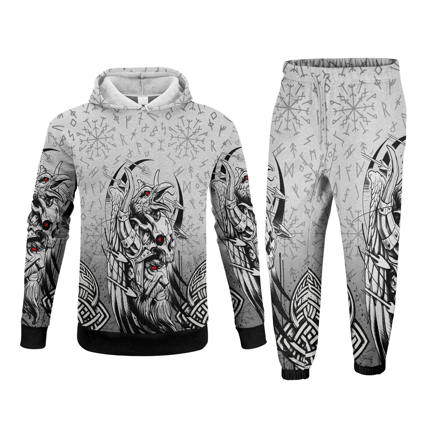 Viking Berserker Rage Fleece Hoodie & Joggers Set