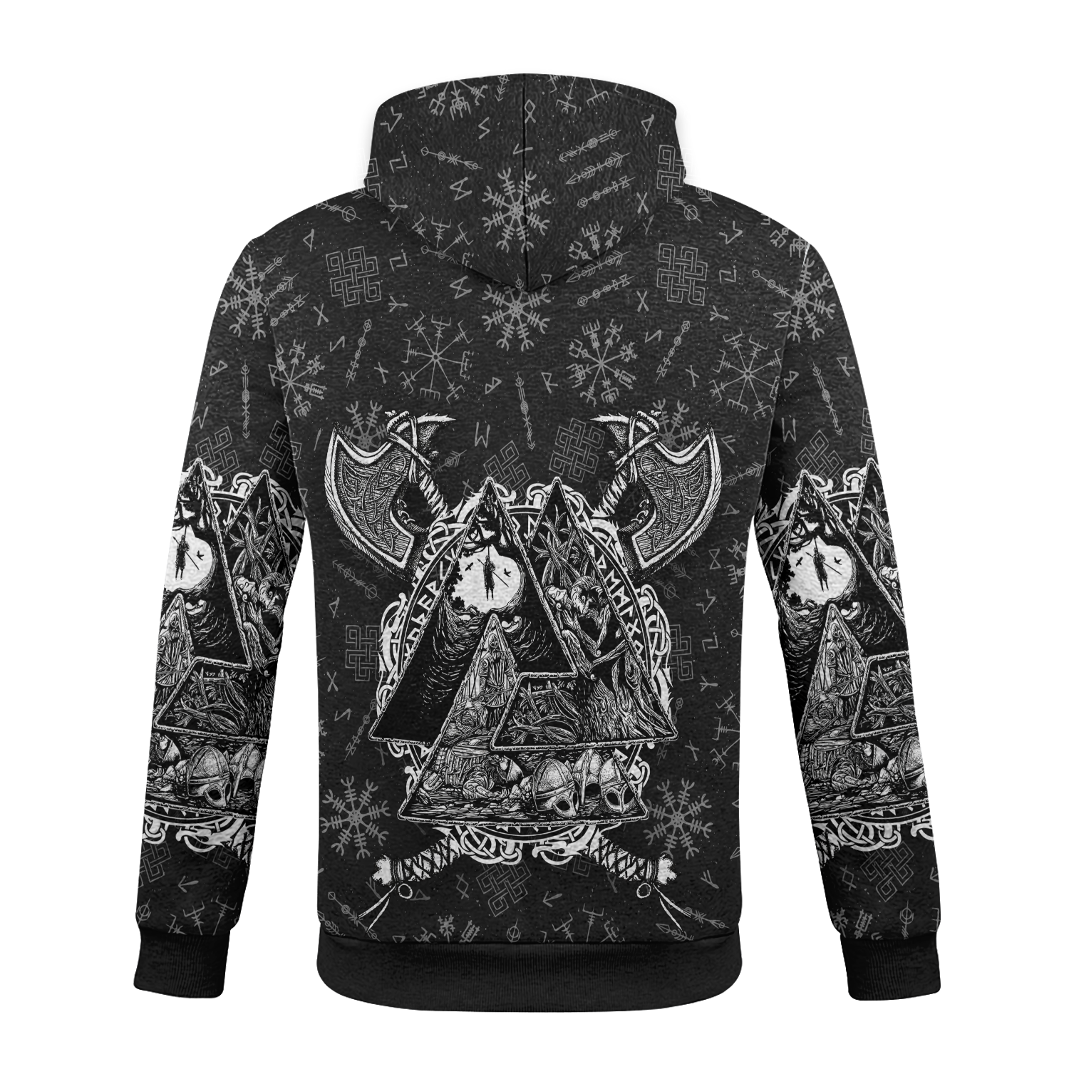 Viking Axe Lore Fleece Hoodie & Joggers Set