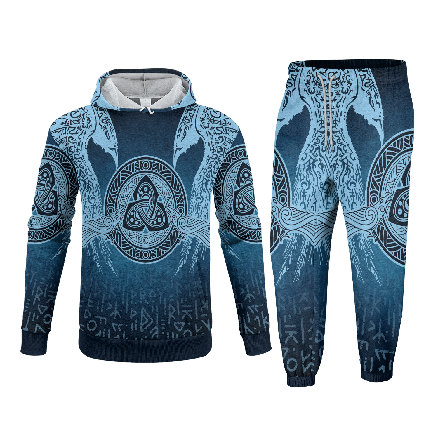 Valknut's Eternal Embrace Fleece Hoodie & Joggers Set