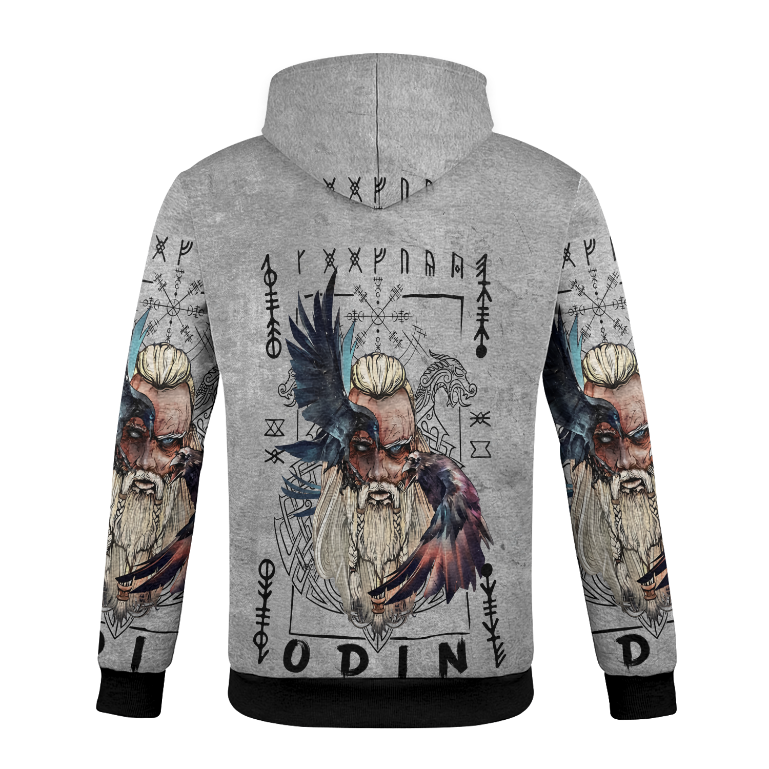 Odin’s Wisdom And The Ravens Fleece Hoodie & Joggers Set