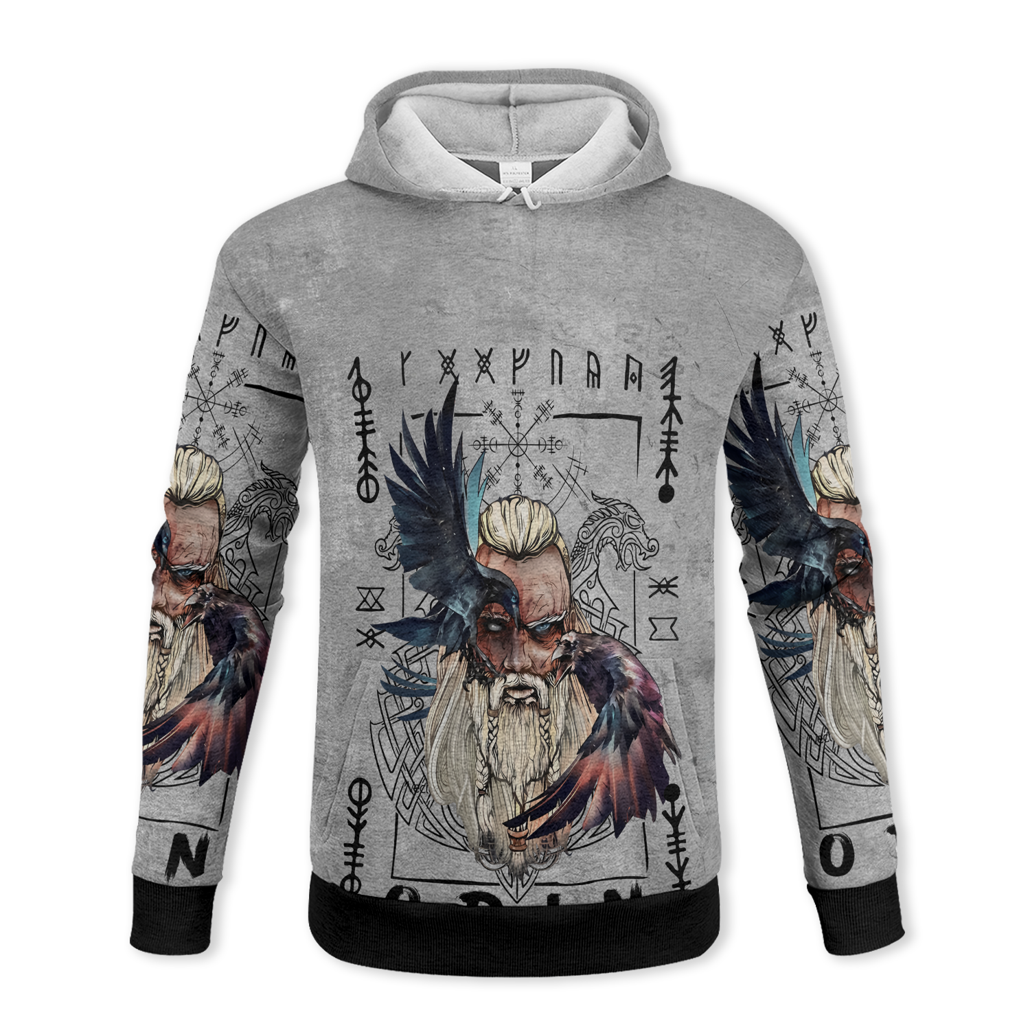 Odin’s Wisdom And The Ravens Fleece Hoodie & Joggers Set