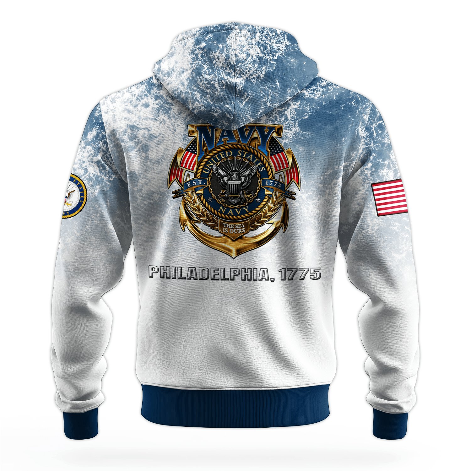 US NAVY 250th Years Of Service All-over Hoodie