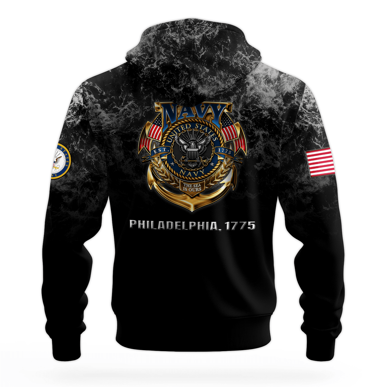 US NAVY 250th Years Of Service All-over Hoodie