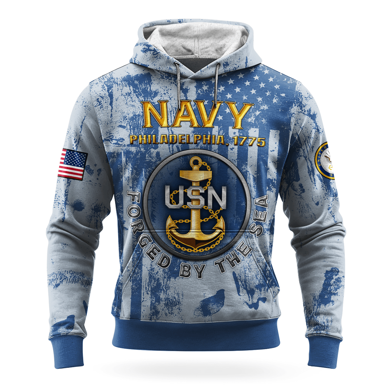 US NAVY 250th Years Of Service All-over Hoodie