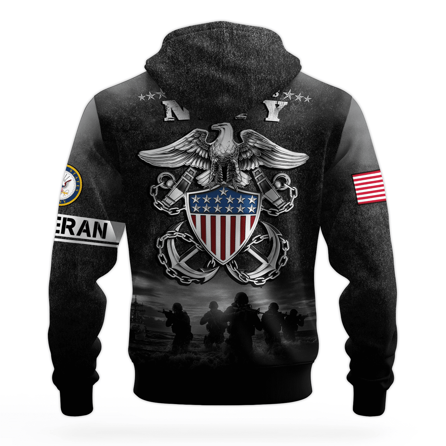 US NAVY 250th Years Of Service All-over Hoodie