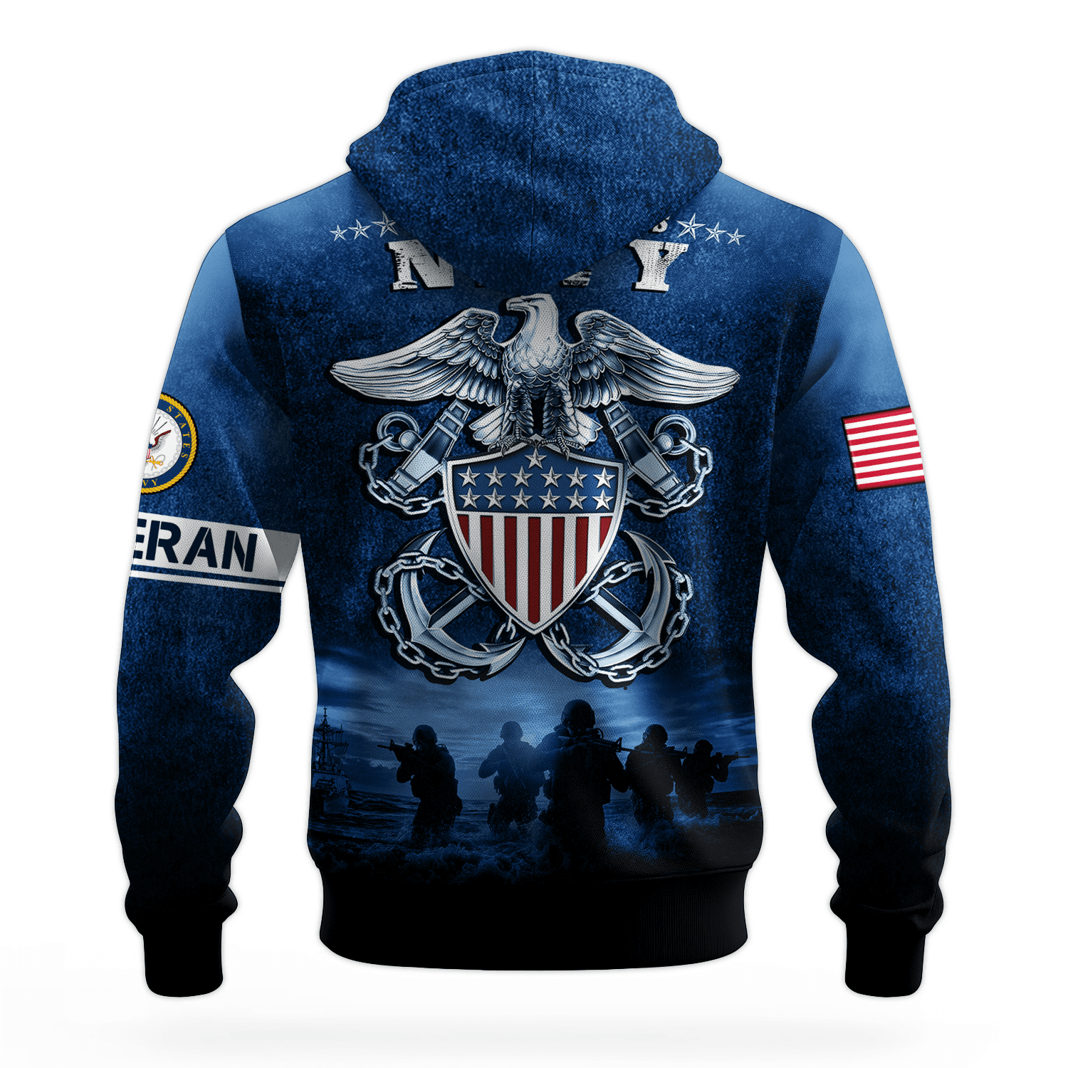 US NAVY 250th Years Of Service All-over Hoodie