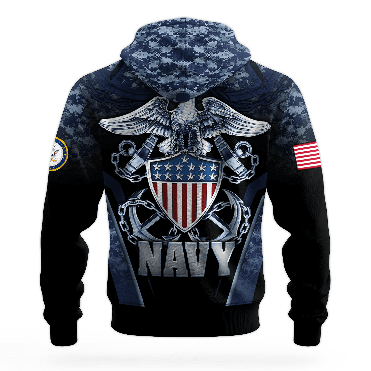 US NAVY 250th Years Of Service All-over Hoodie
