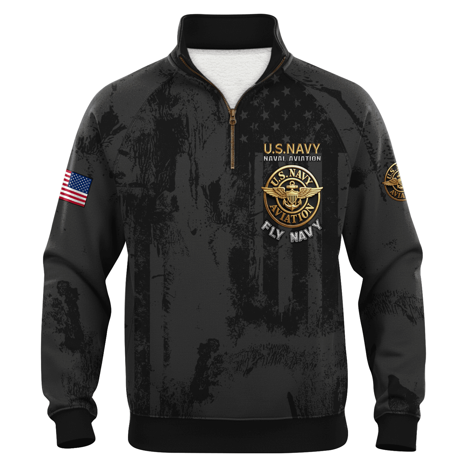 US Navy Naval Aviation Quarter Zip Sweatshirt
