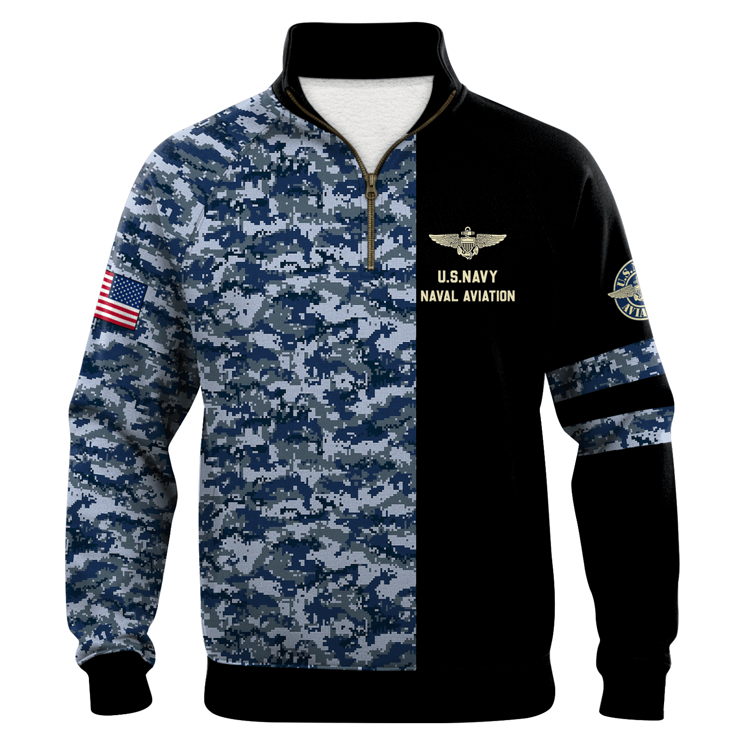 US Navy Naval Aviation Quarter Zip Sweatshirt