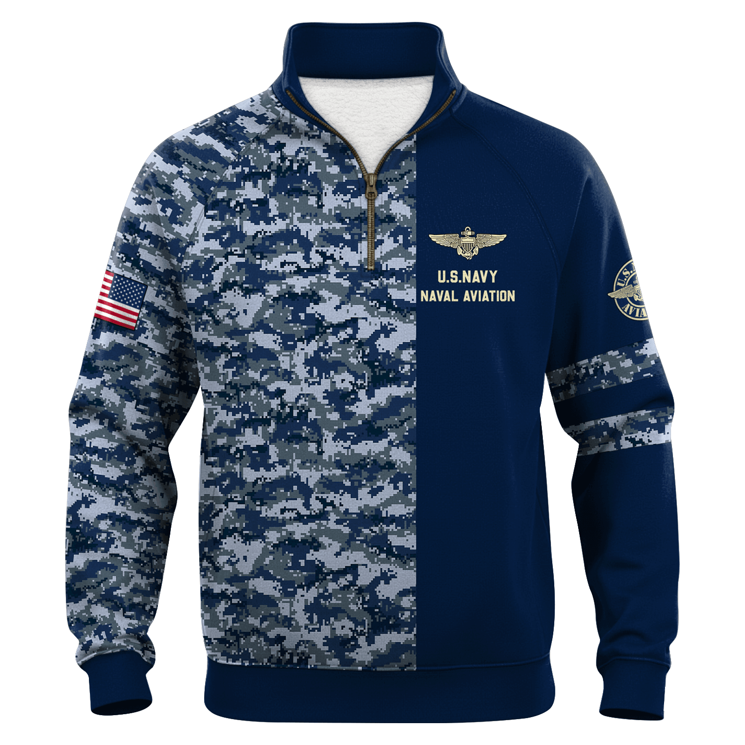 US Navy Naval Aviation Quarter Zip Sweatshirt