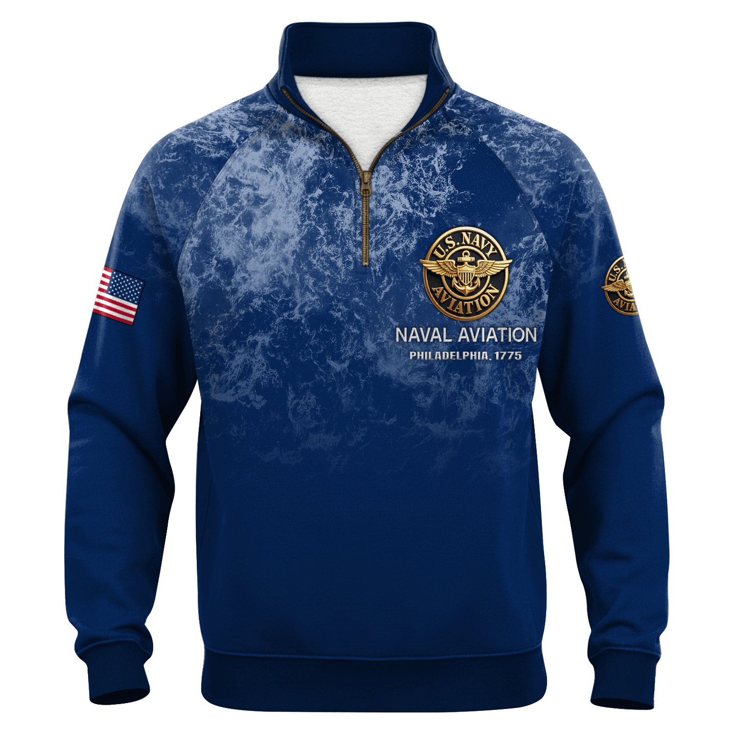 US Navy Naval Aviation Quarter Zip Sweatshirt