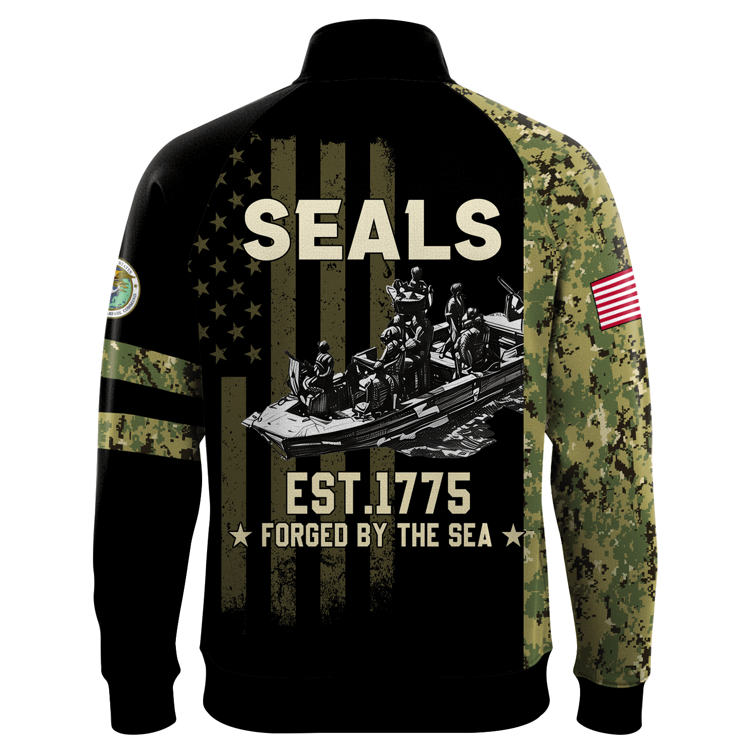 US Navy Naval Special Warface Quarter Zip Sweatshirt