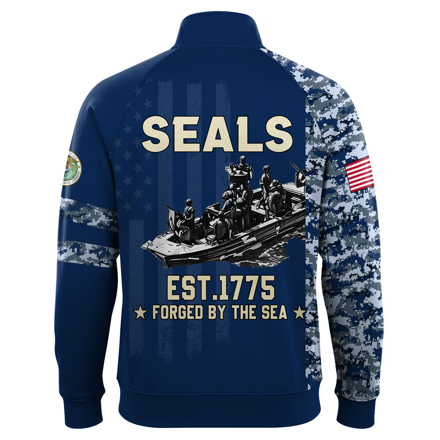 US Navy Naval Special Warface Quarter Zip Sweatshirt