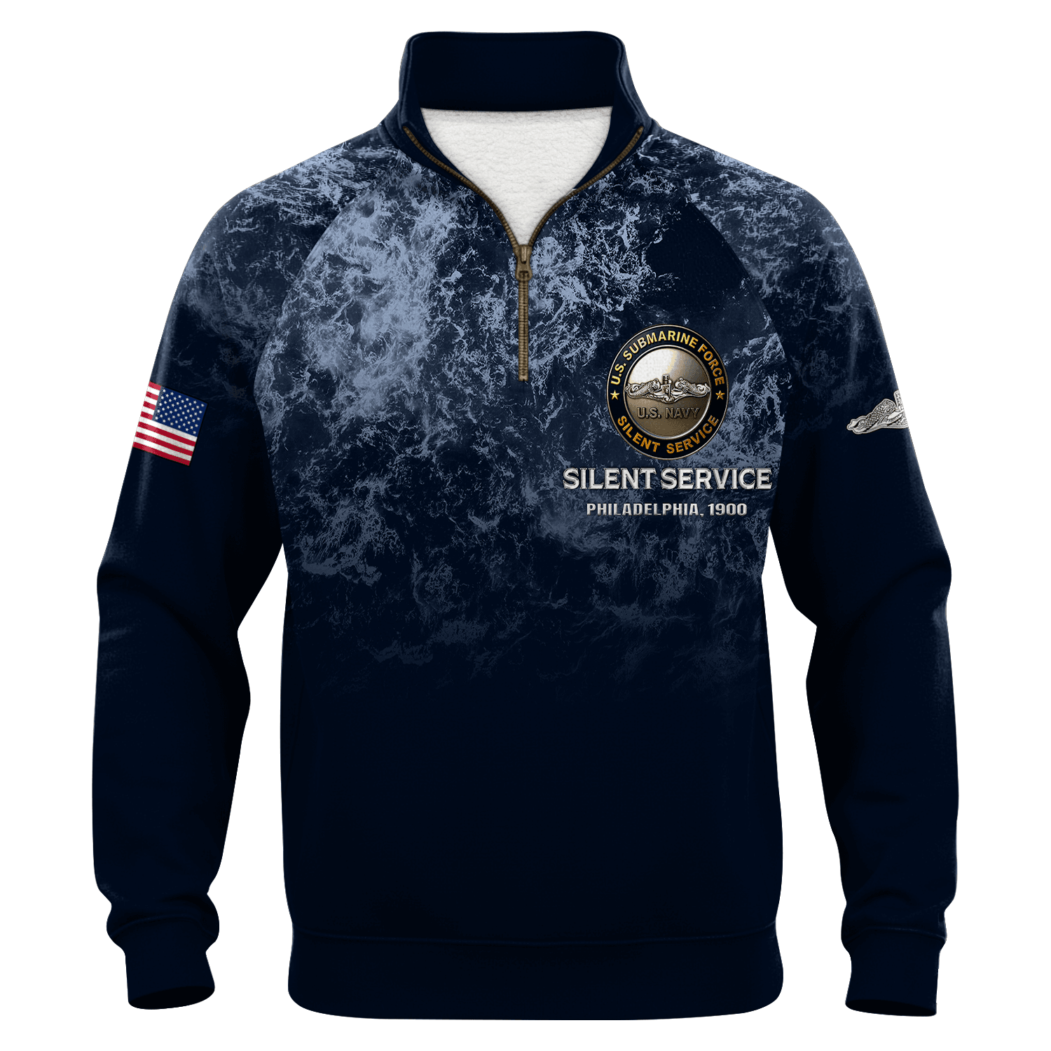 US Navy Submarines Quarter Zip Sweatshirt