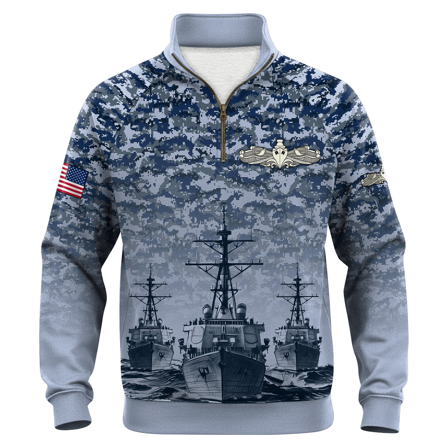 US Navy Suface Warface Quarter Zip Sweatshirt
