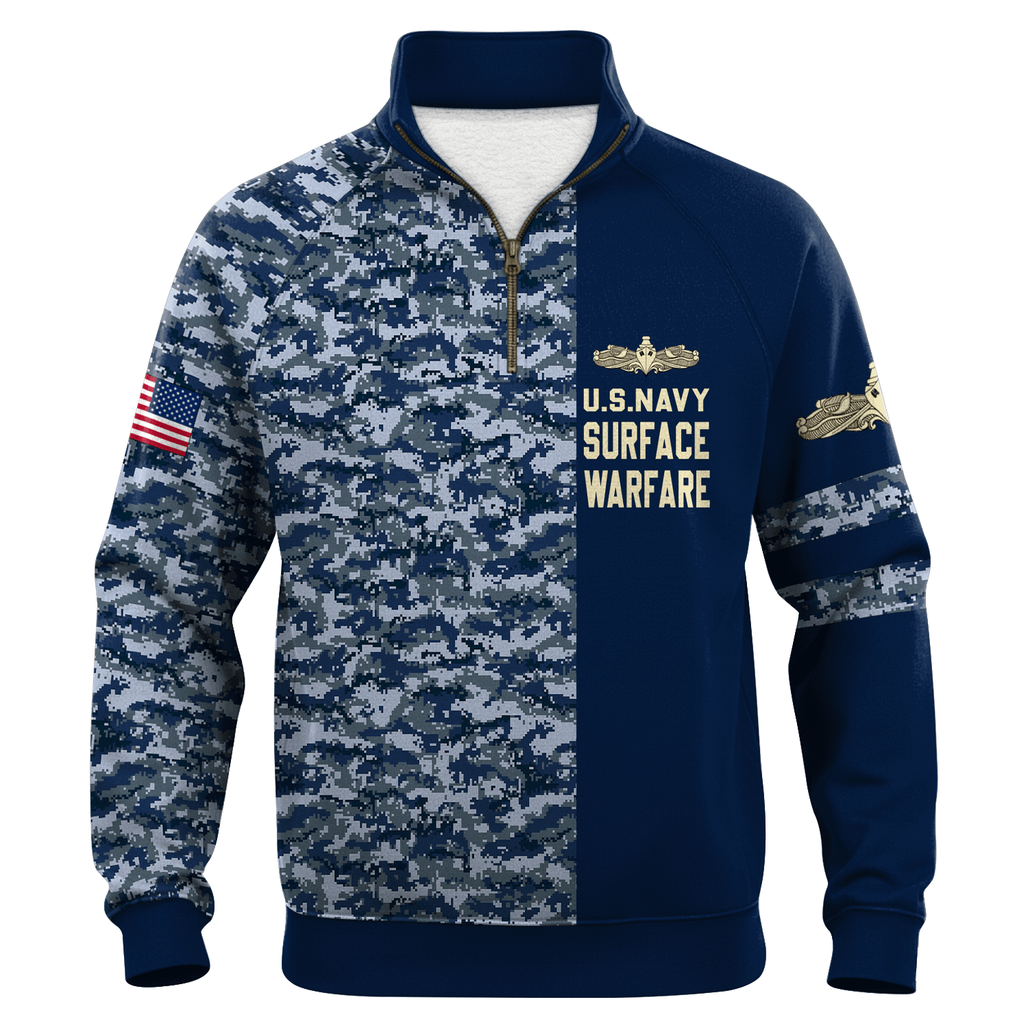 US Navy Suface Warface Quarter Zip Sweatshirt