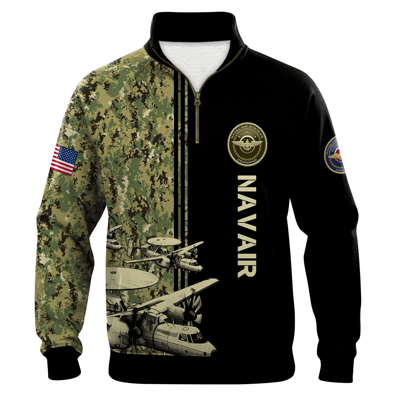 US Navy Navair Quarter Zip Sweatshirt