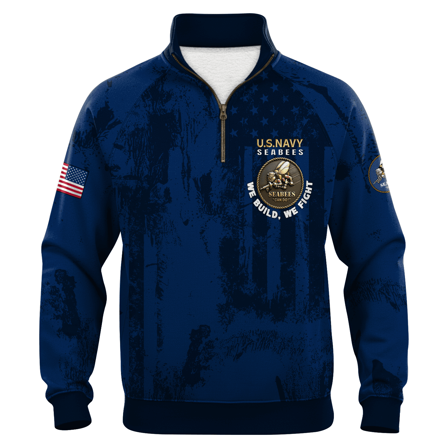 US NAVY 250th Years Of Service Fleece Sweatshirt