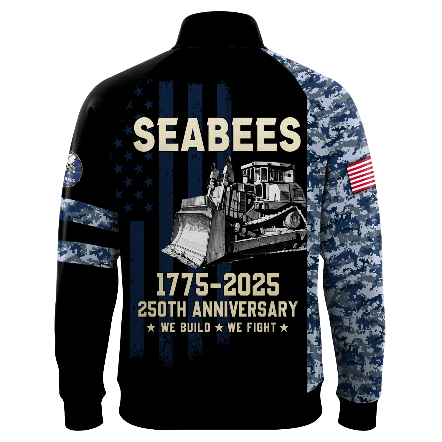 US Navy SeaBees Quarter Zip Sweatshirt