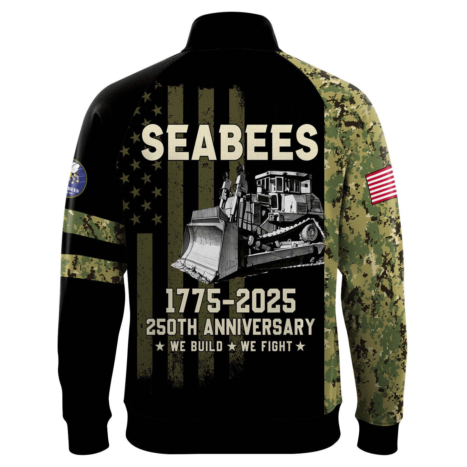 US Navy SeaBees Quarter Zip Sweatshirt