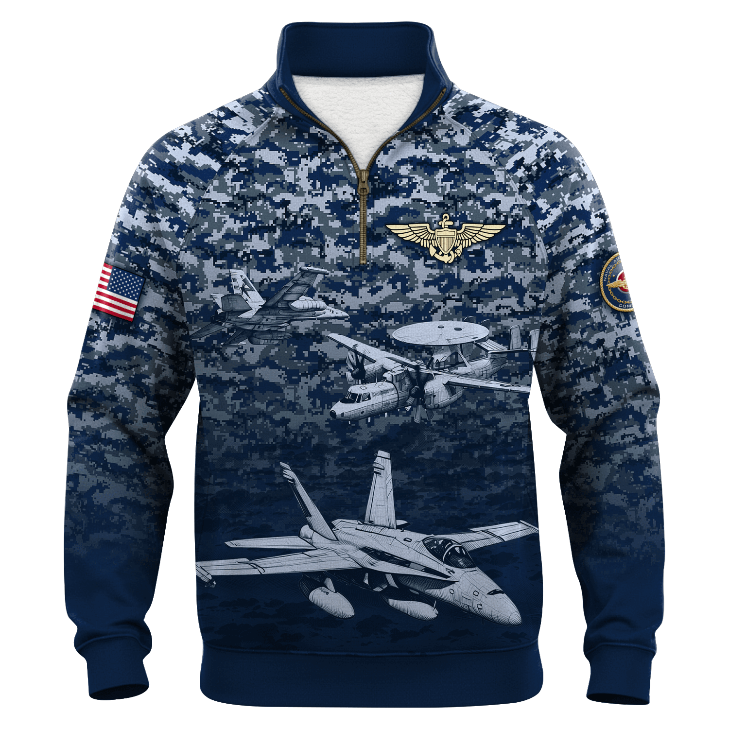 US Navy Navair Quarter Zip Sweatshirt