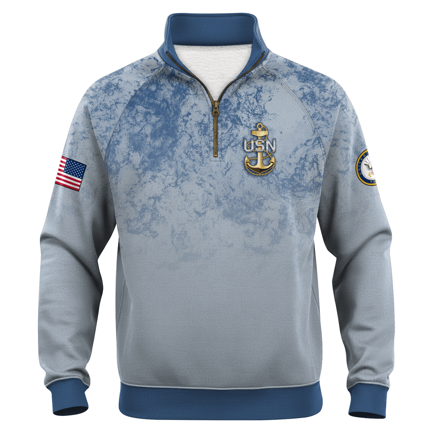 US Navy 250th Years Of Service Quarter Zip Sweatshirt