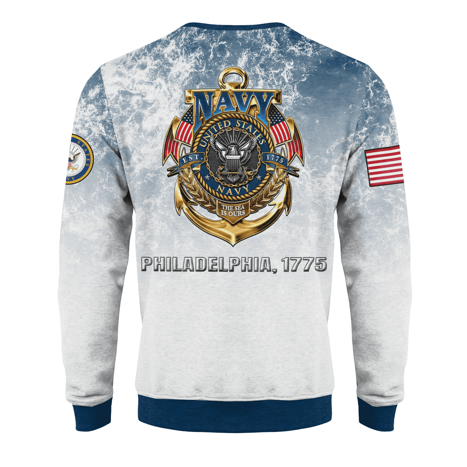 US NAVY 250th Years Of Service Fleece Sweatshirt